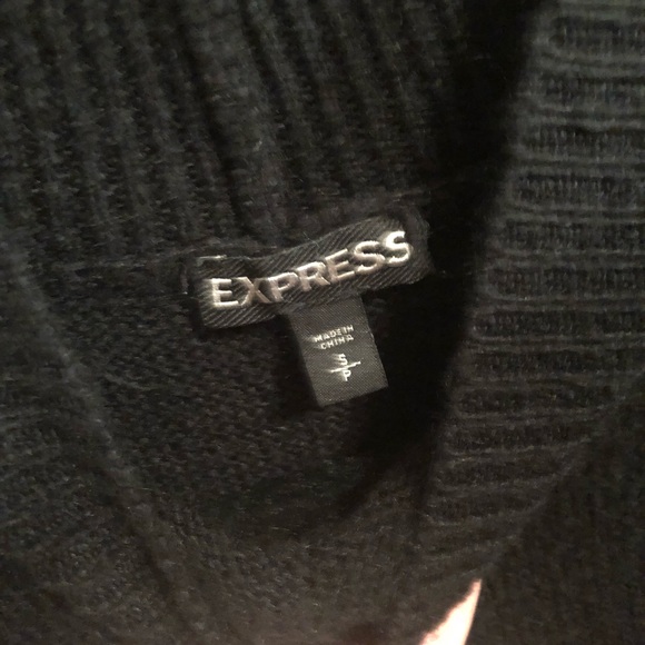 Express black open shoulder long sleeve sweater - Picture 3 of 4